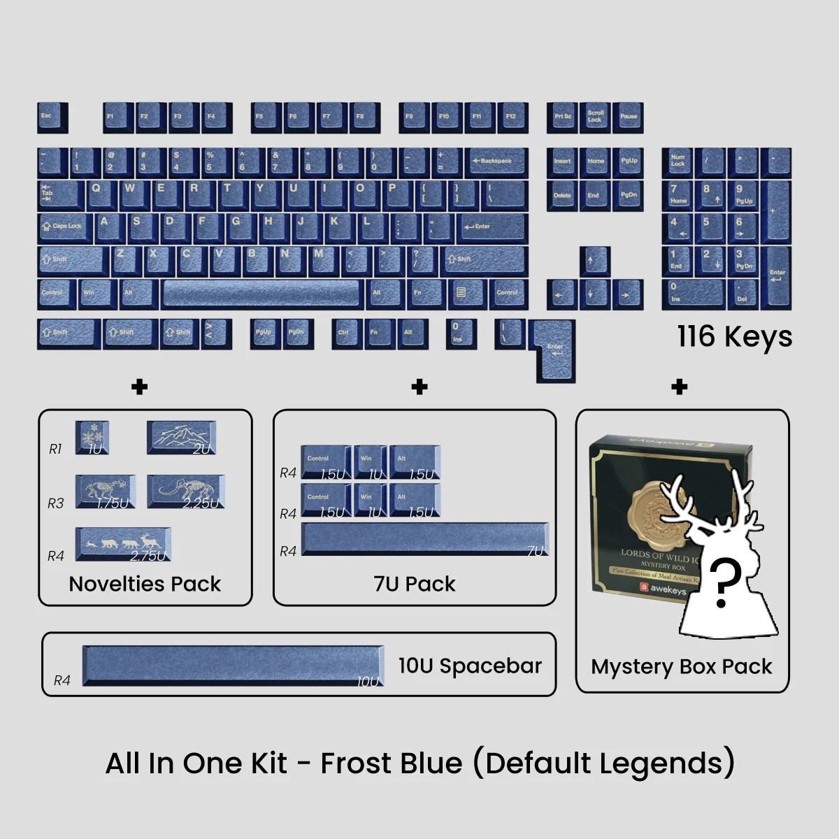 [GB] Awekeys Wild Ice Metal Keycaps Set - Image 31