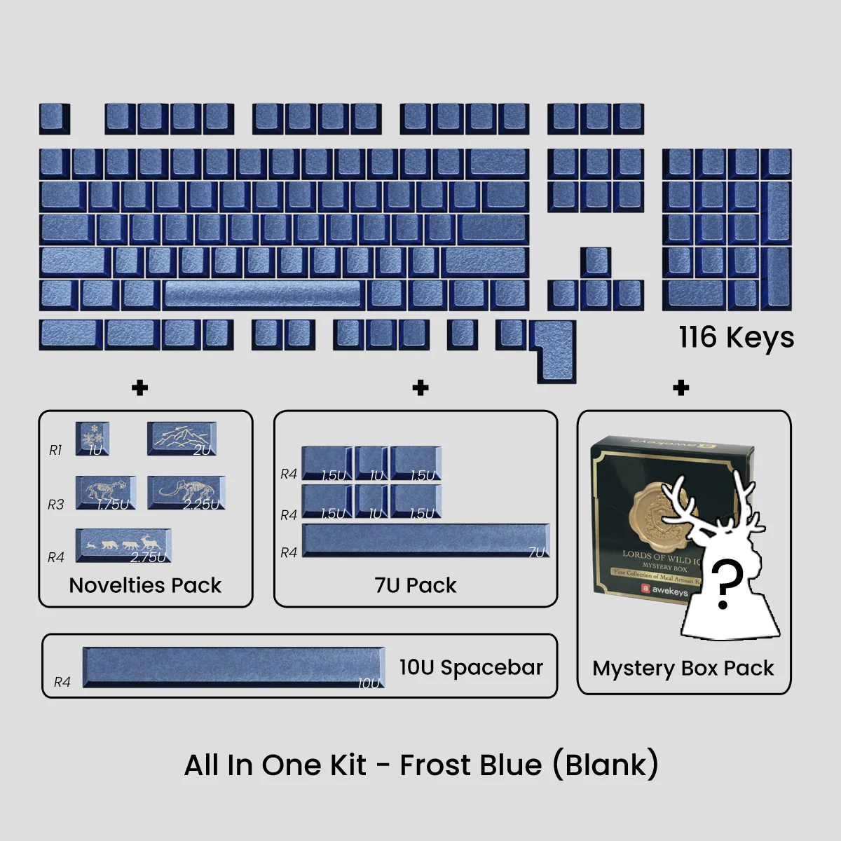 [GB] Awekeys Wild Ice Metal Keycaps Set - Image 32