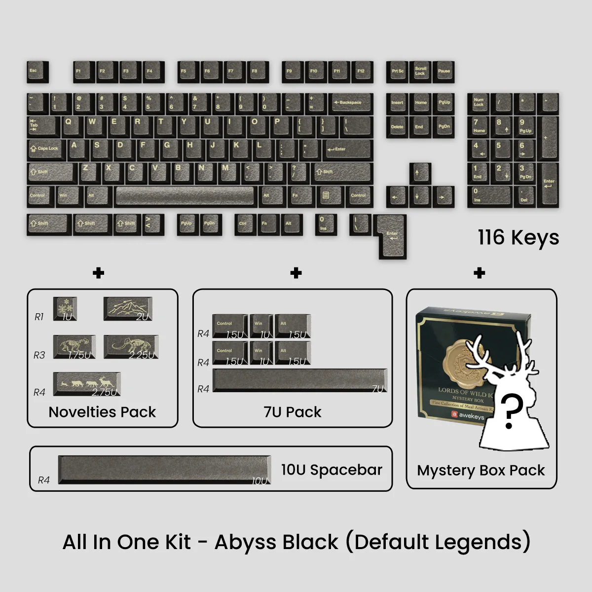 [GB] Awekeys Wild Ice Metal Keycaps Set - Image 51