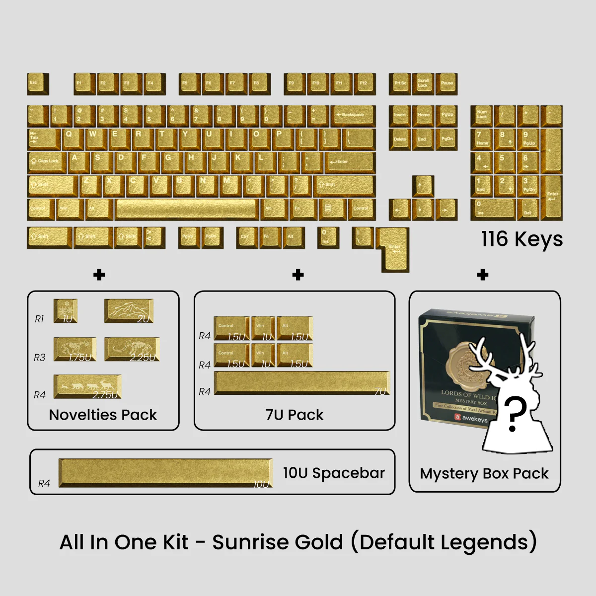 [GB] Awekeys Wild Ice Metal Keycaps Set - Image 61