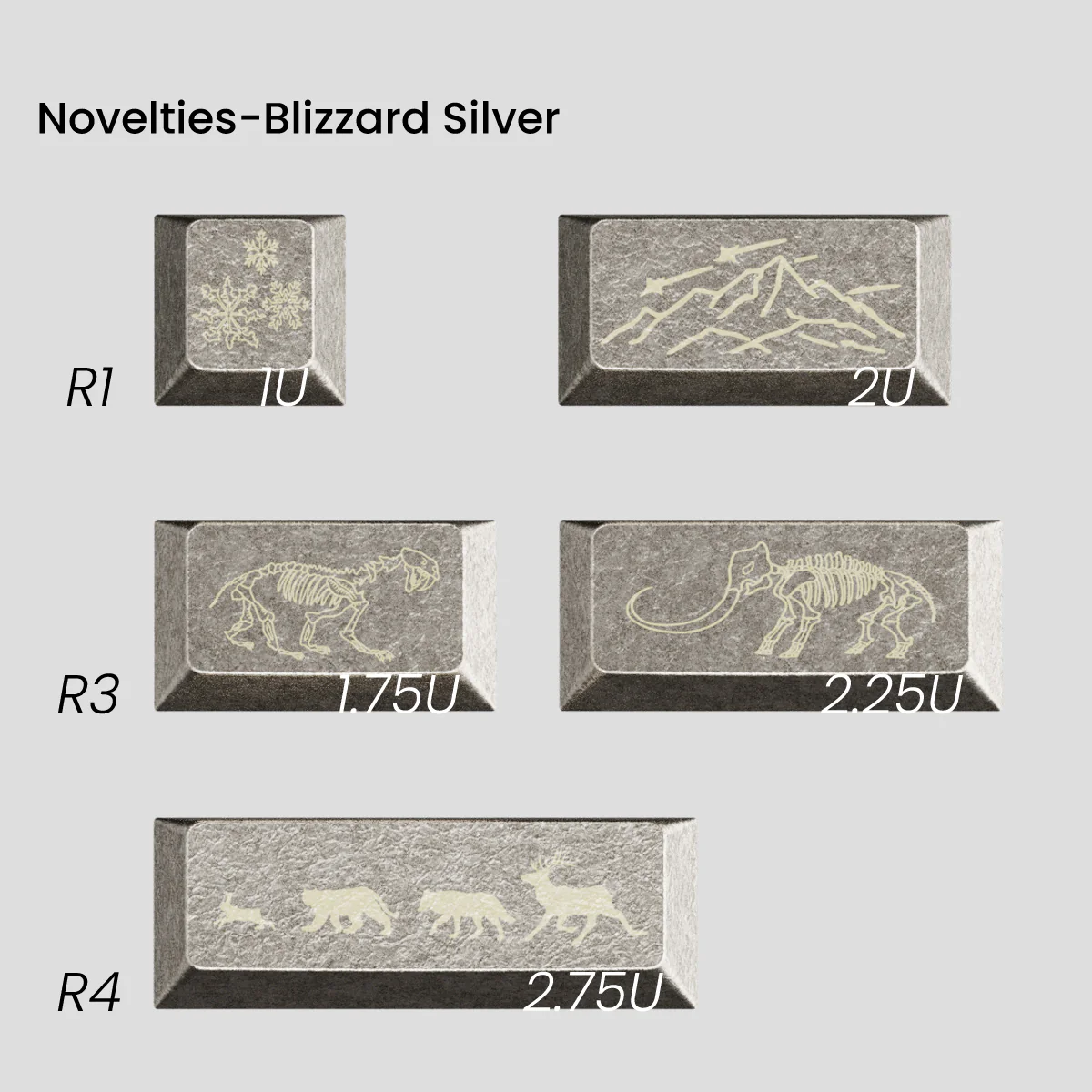 [GB] Awekeys Wild Ice Metal Keycaps Set - Image 70