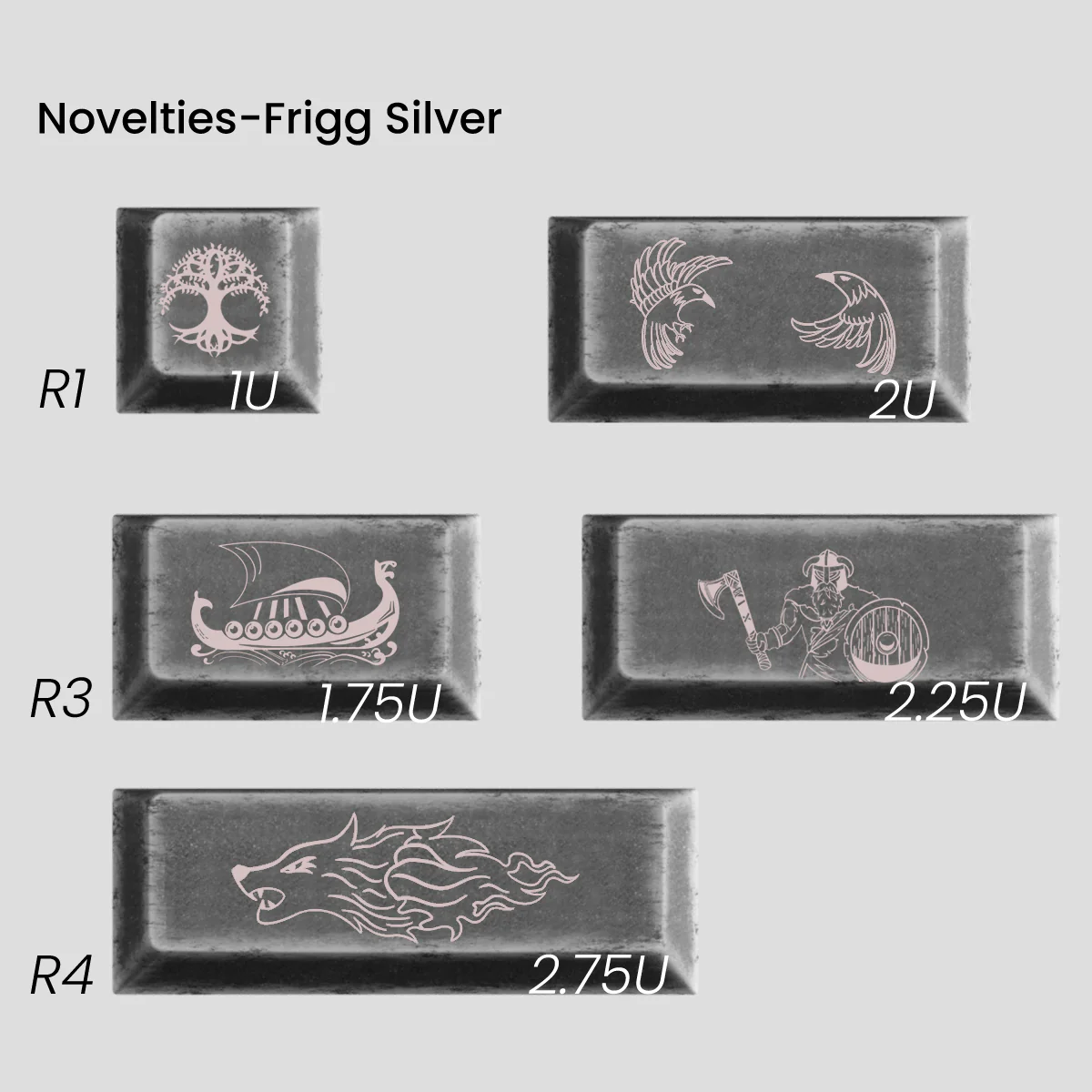 [GB] Awekeys Viking Antiques Full Metal Keycaps - Extension Kit - Image 21