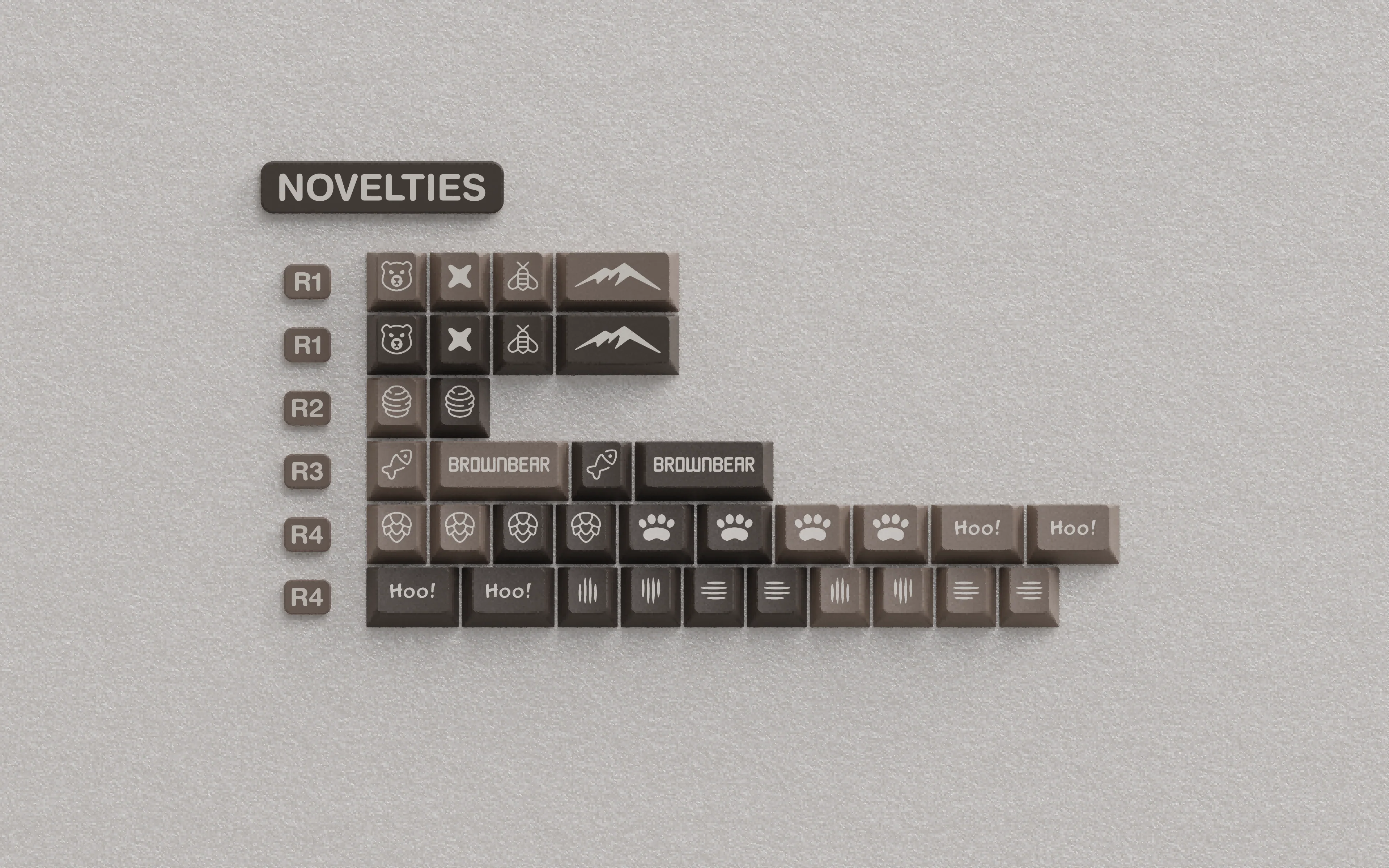 [In-stock] JTK BEAR Cherry Profile Doubleshot ABS Keycap Set - Image 9