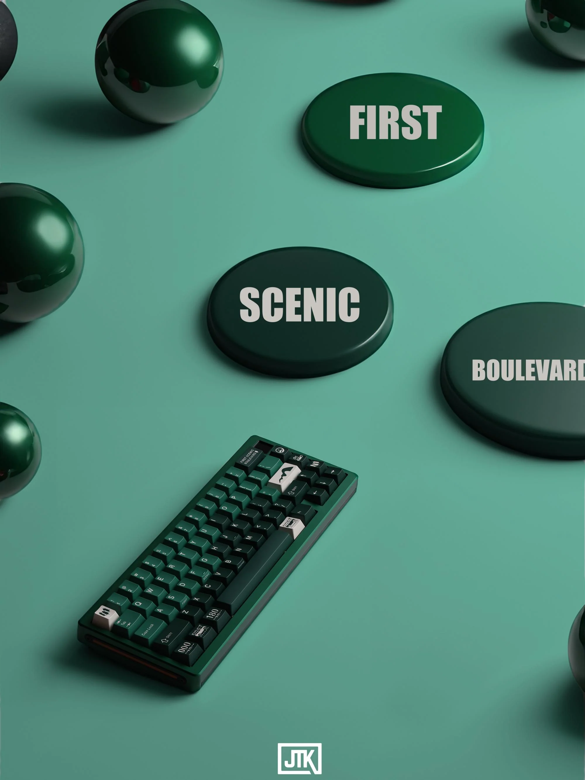 [In-stock] JTK Boulevard Cherry Profile Doubleshot ABS Keycap Set - Image 12