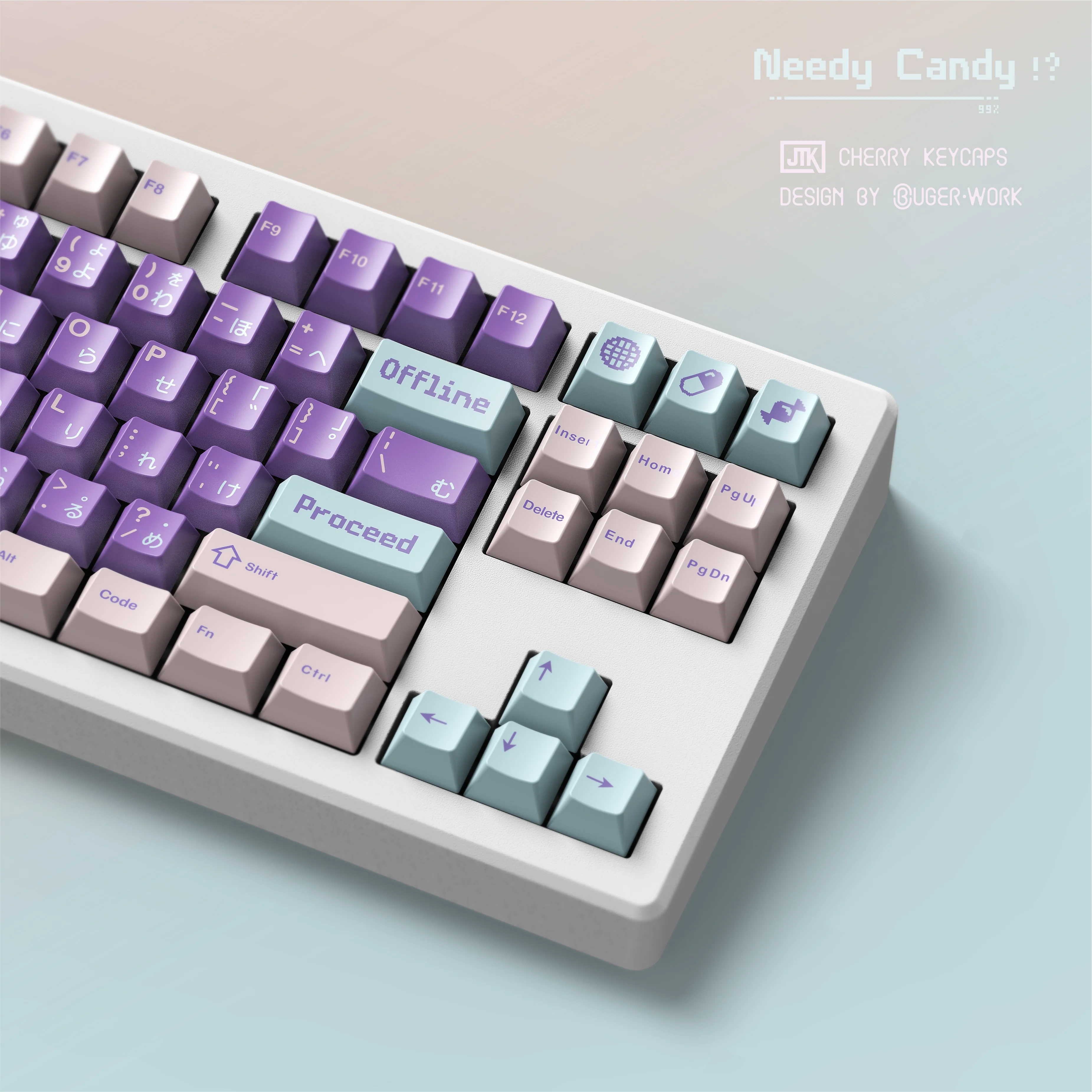 [In-stock] JTK NEEDY CANDY Cherry Profile Doubleshot ABS Keycap Set - Image 5
