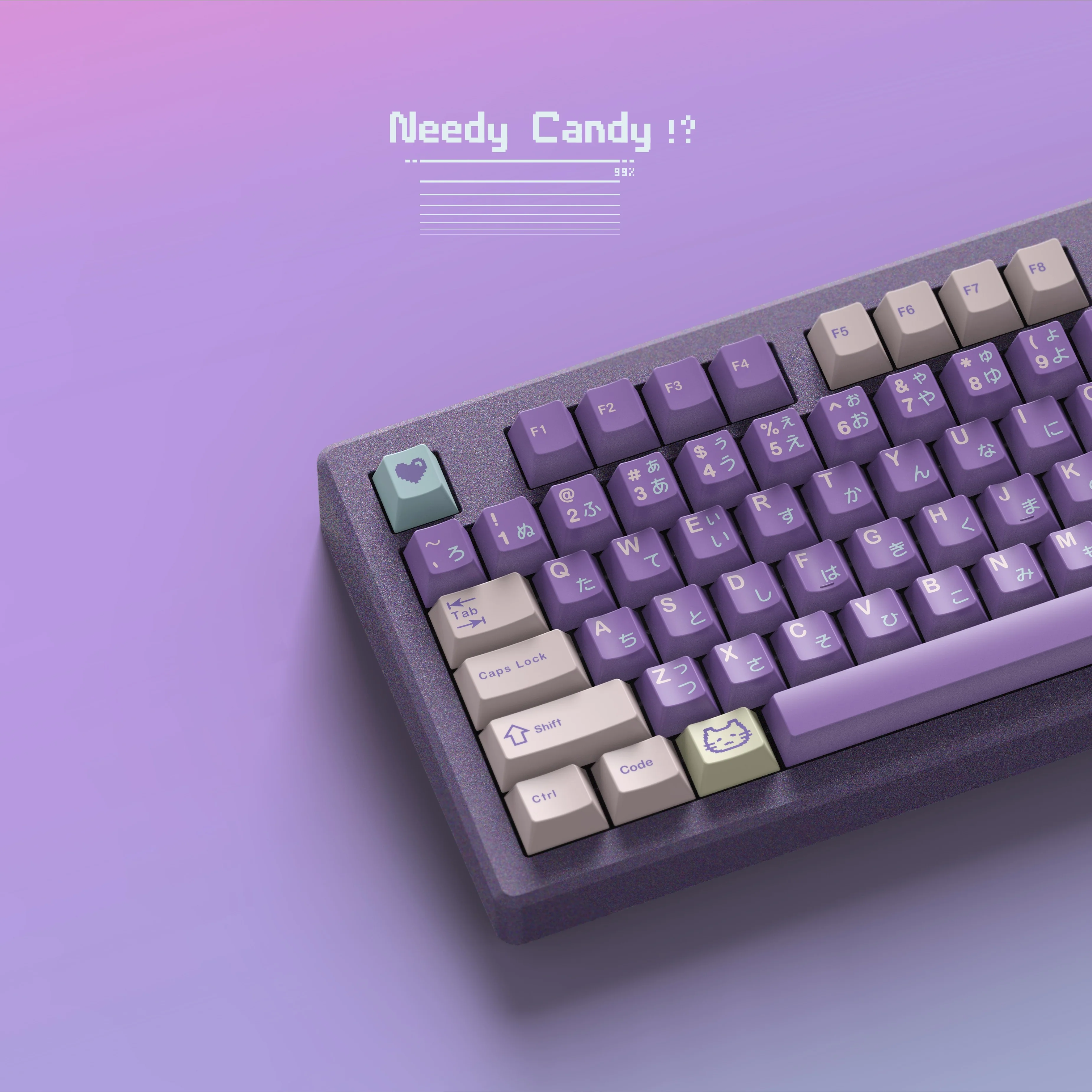 [In-stock] JTK NEEDY CANDY Cherry Profile Doubleshot ABS Keycap Set - Image 6