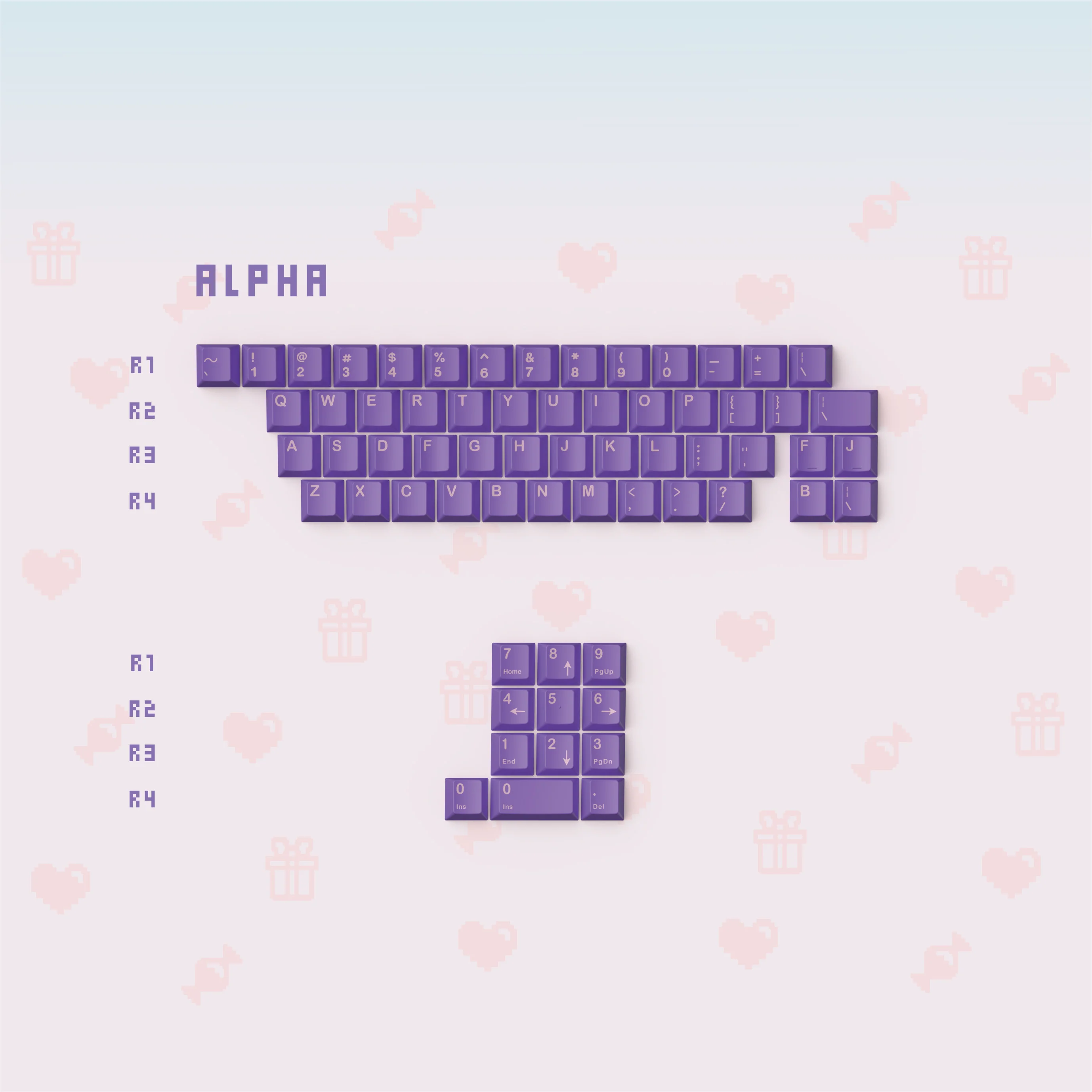 [In-stock] JTK NEEDY CANDY Cherry Profile Doubleshot ABS Keycap Set - Image 9