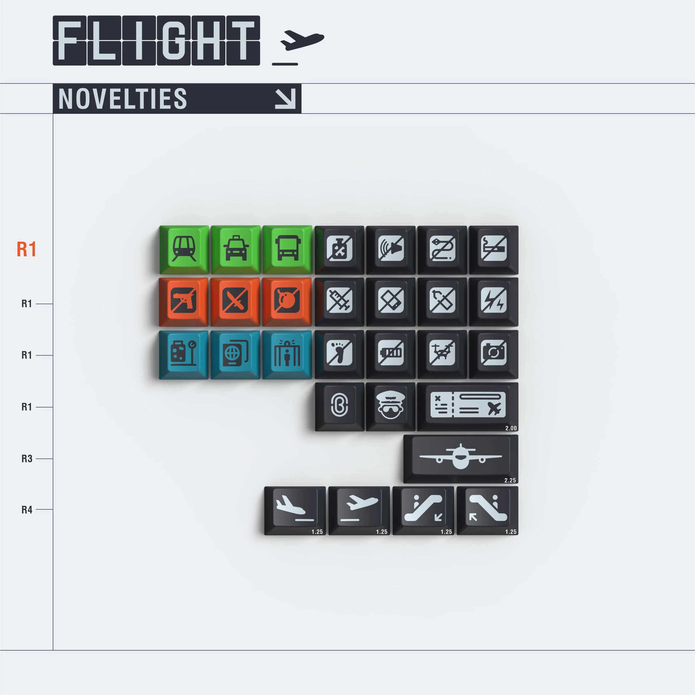 [In-stock] JTK FLIGHT Cherry Profile Doubleshot ABS Keycap Set - Image 9