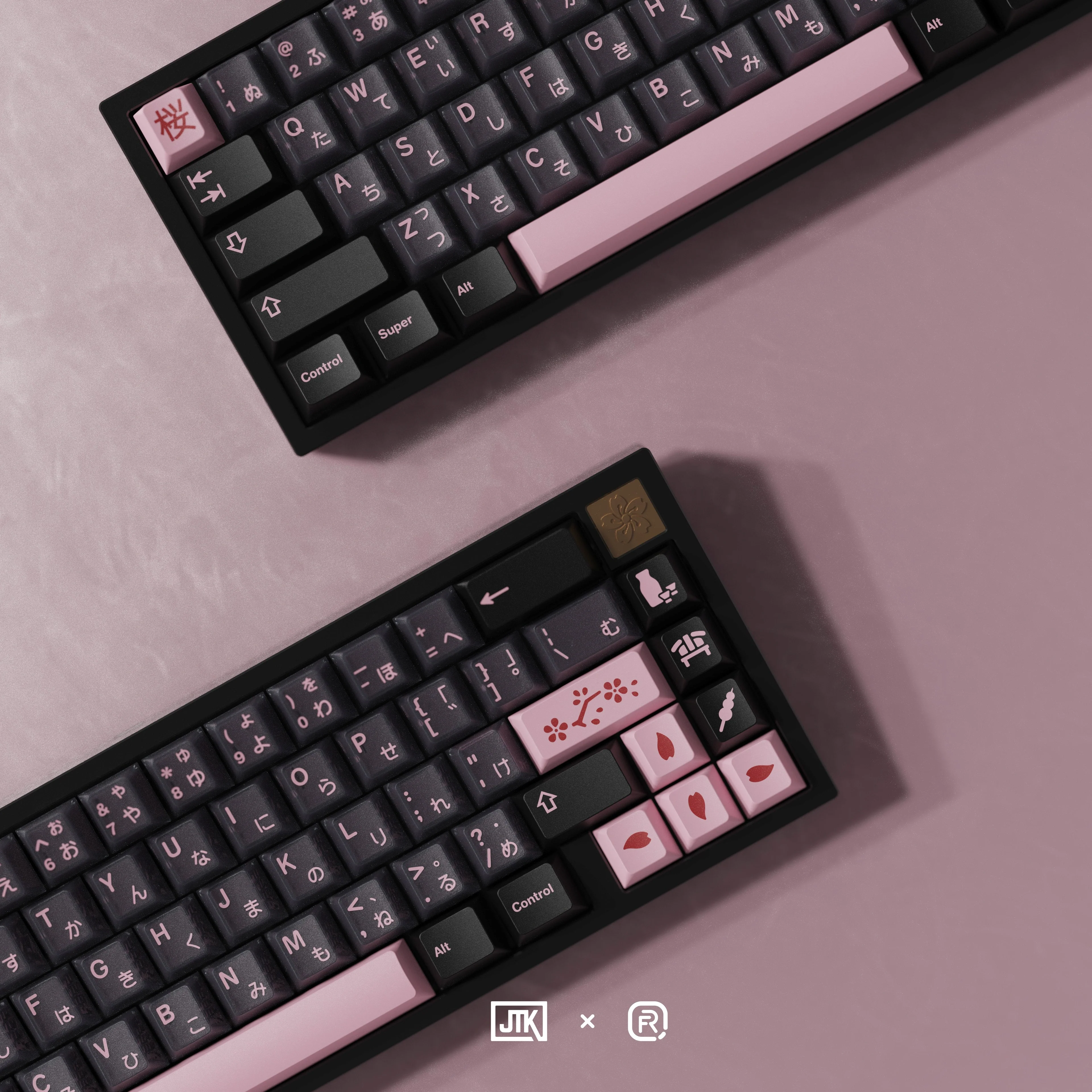 JTK NightSakura Cherry Profile ABS Tripeshot Keycap Set