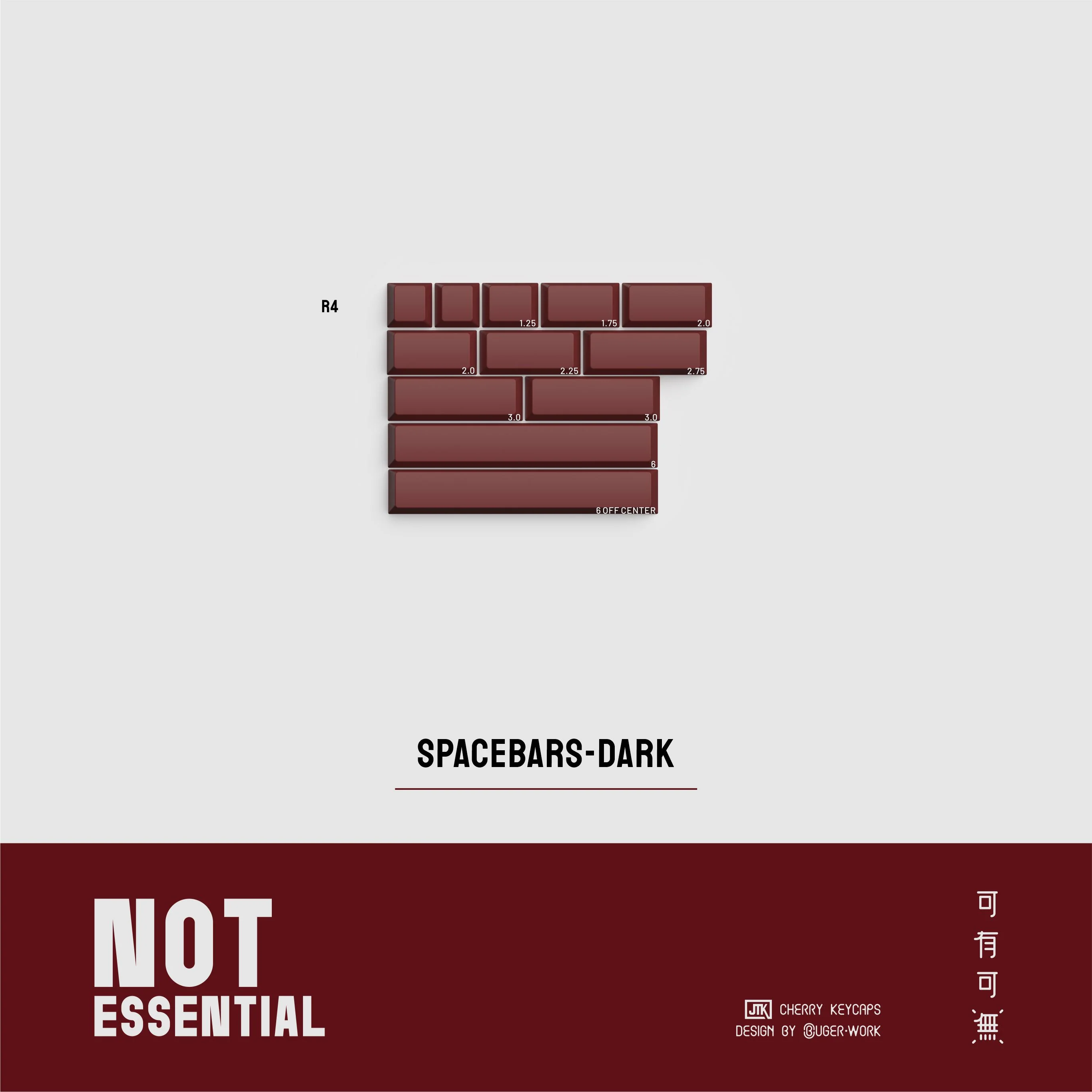 [In-stock] JTK Not Essential Cherry Profile Doubleshot ABS Keycap Set - Image 10
