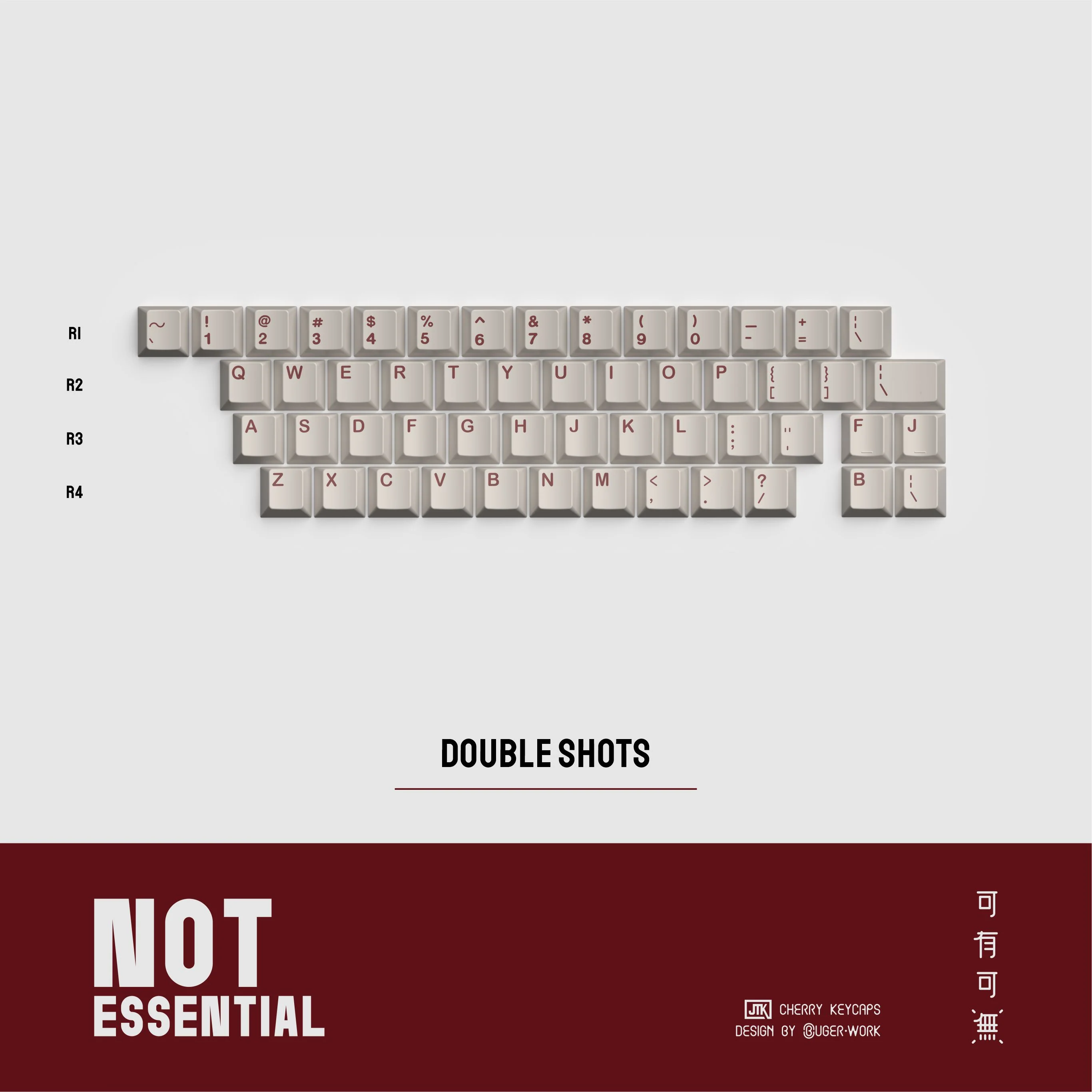 [In-stock] JTK Not Essential Cherry Profile Doubleshot ABS Keycap Set - Image 8