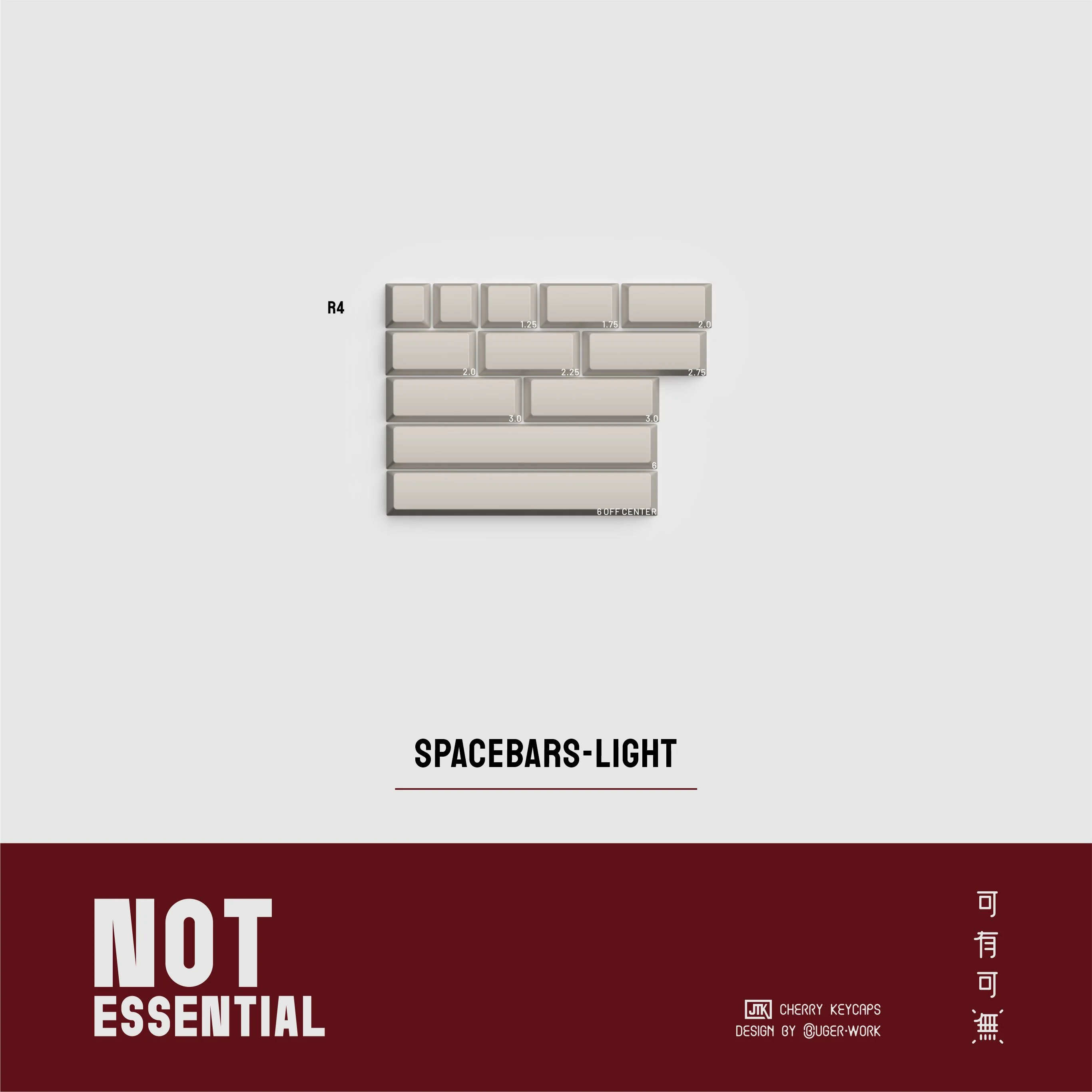 [In-stock] JTK Not Essential Cherry Profile Doubleshot ABS Keycap Set - Image 9