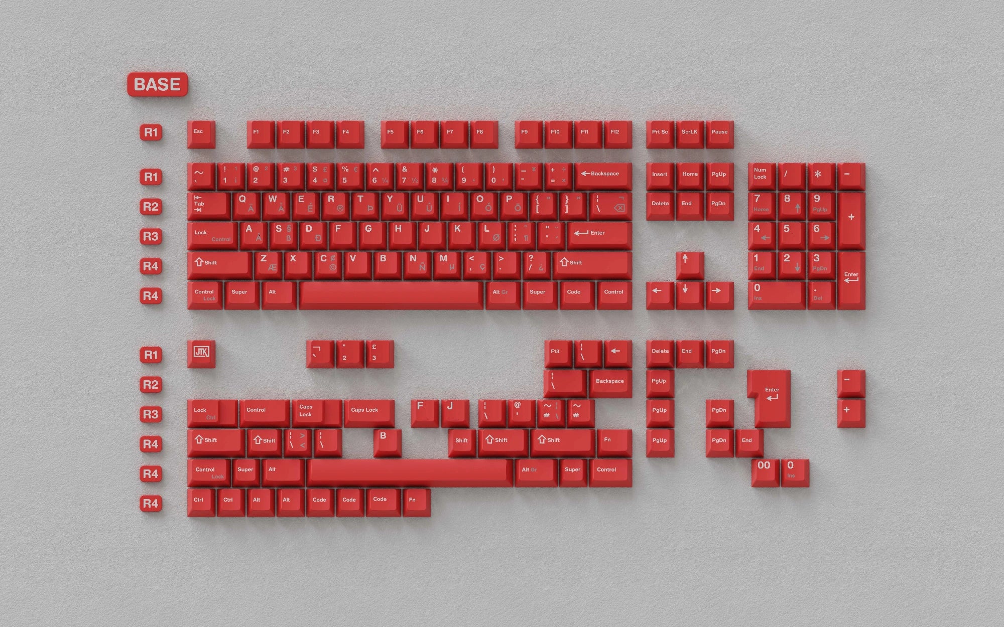 JTK R.W.G IRISH Cherry Profile ABS&PBT Doubleshot Keycap Set - Image 9