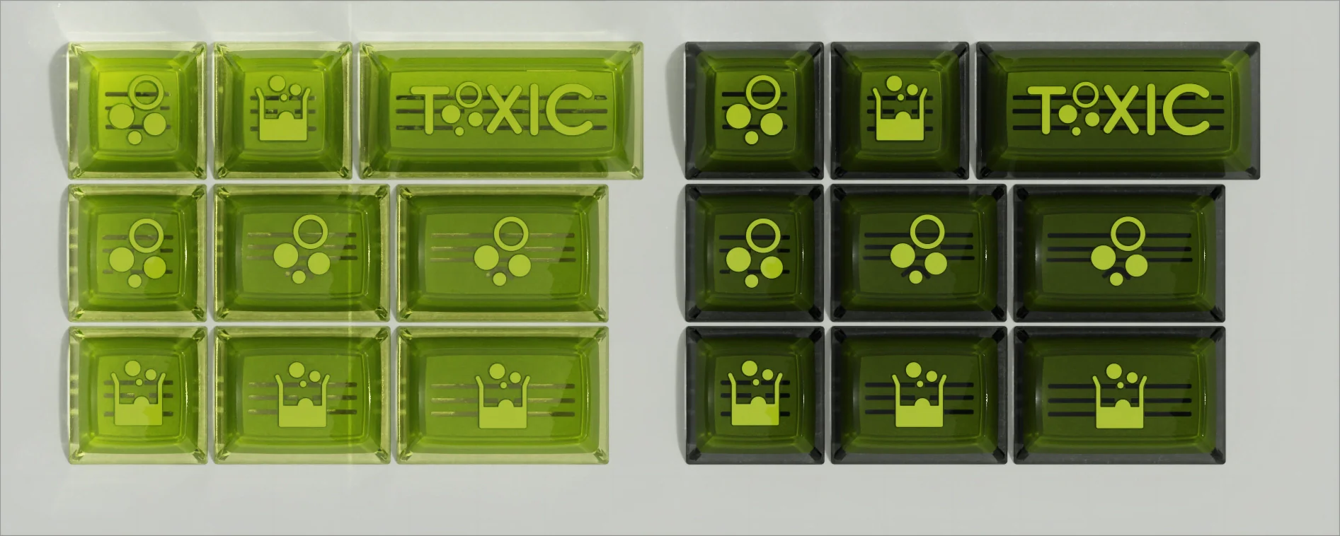 JTK TOXIC HSA Profile ABS Doubleshot Glossy Surface Keycap Set - Image 10