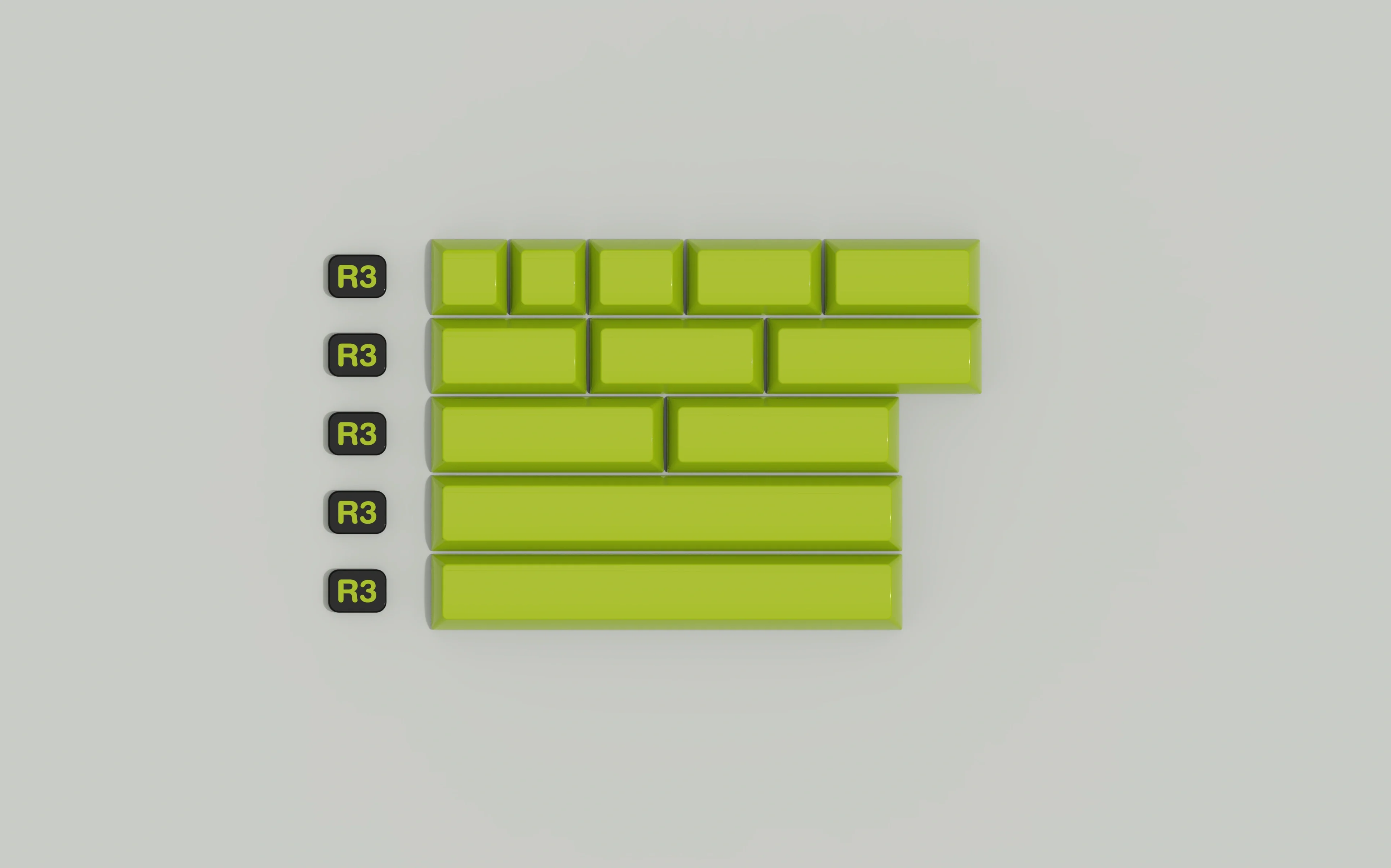 JTK TOXIC HSA Profile ABS Doubleshot Glossy Surface Keycap Set - Image 12