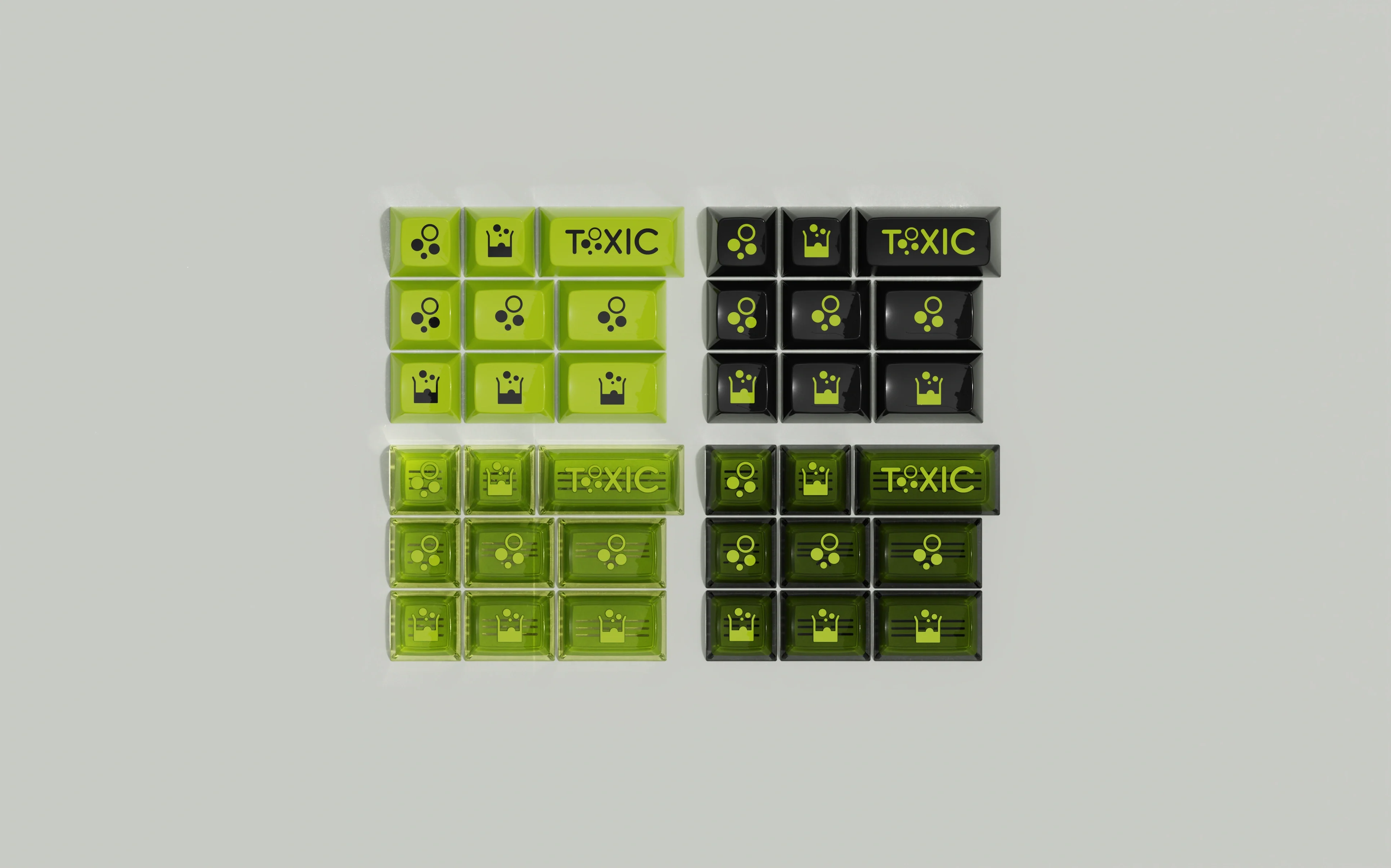 JTK TOXIC HSA Profile ABS Doubleshot Glossy Surface Keycap Set - Image 13