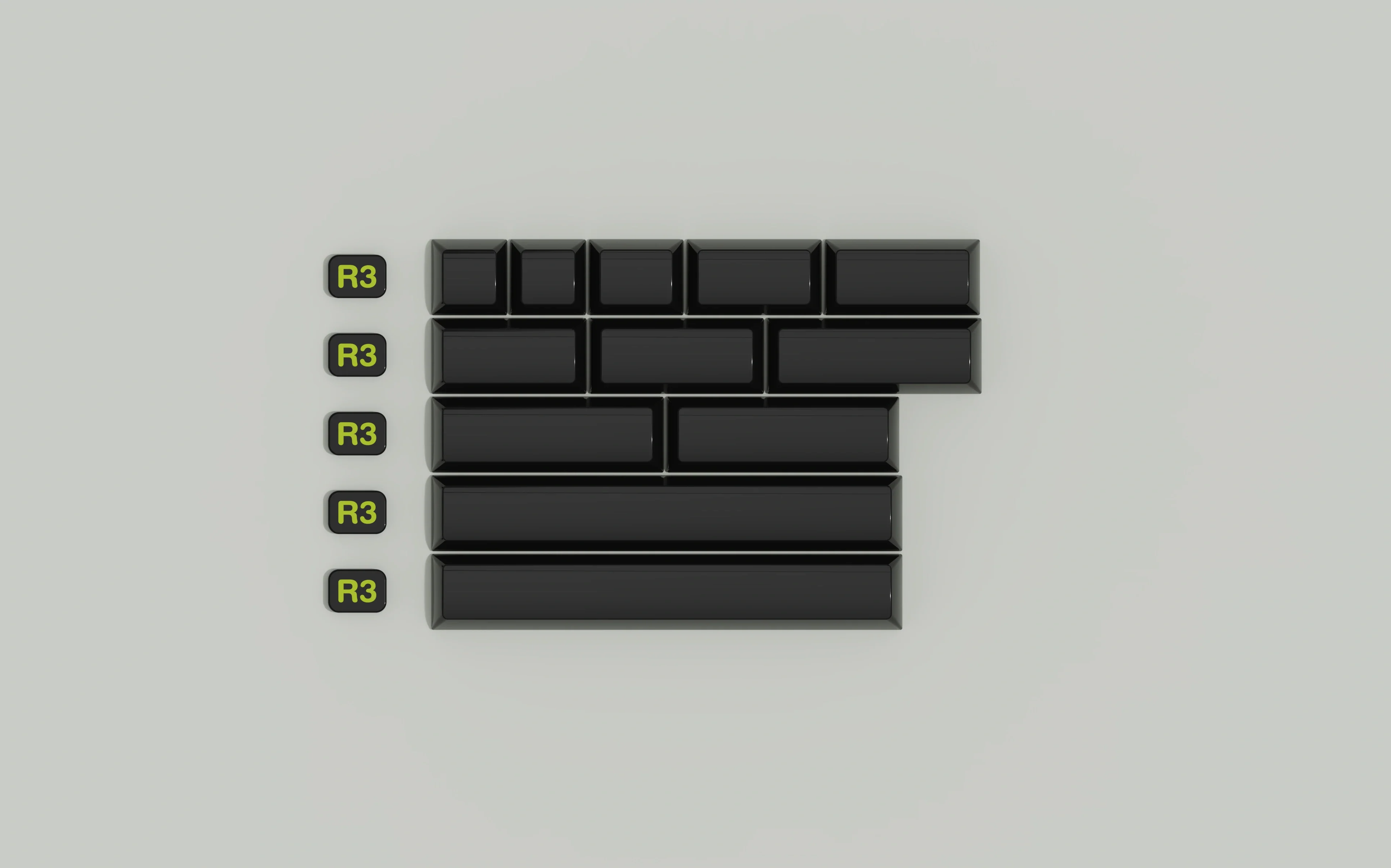JTK TOXIC HSA Profile ABS Doubleshot Glossy Surface Keycap Set - Image 14