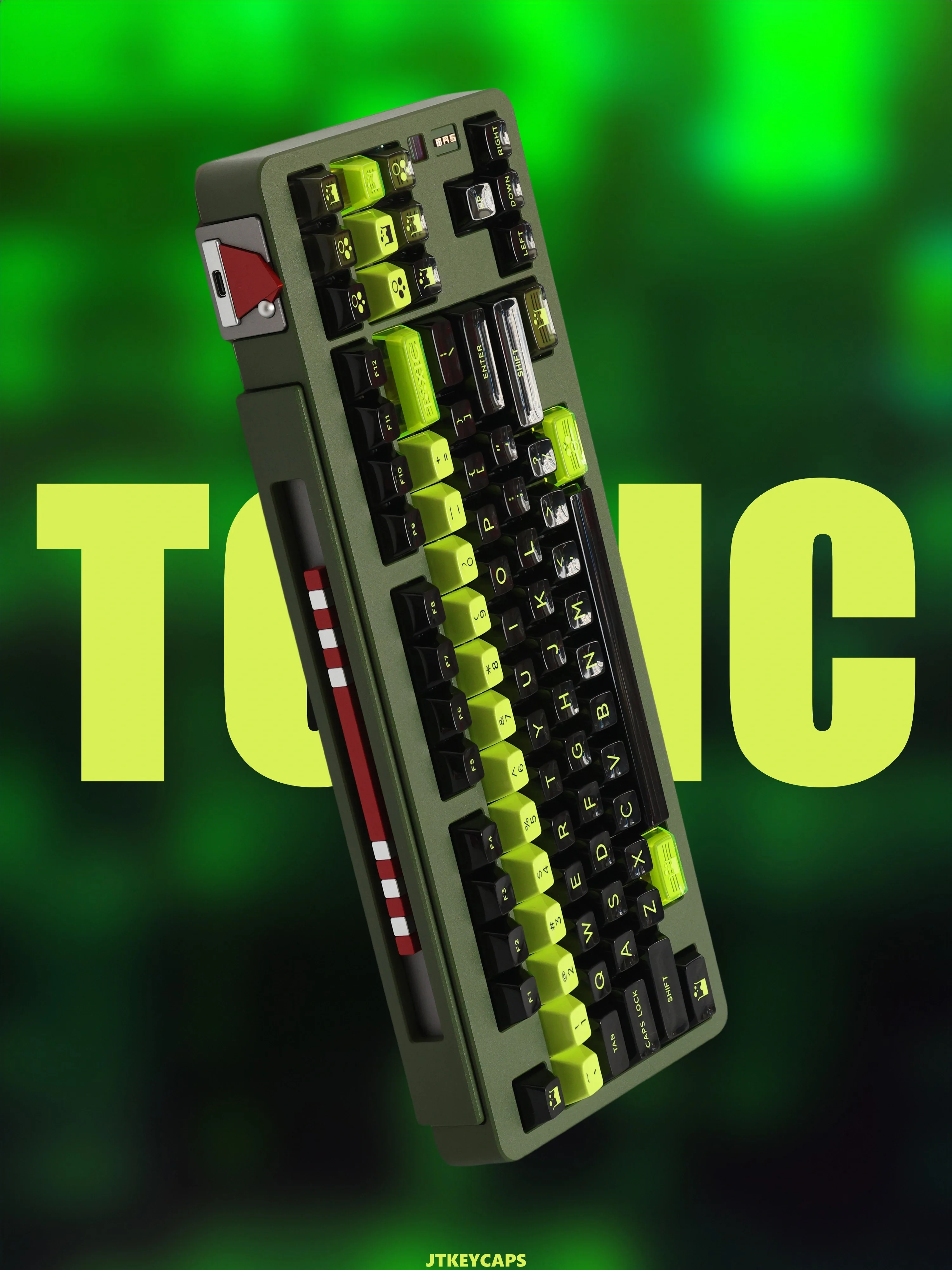 JTK TOXIC HSA Profile ABS Doubleshot Glossy Surface Keycap Set - Image 2