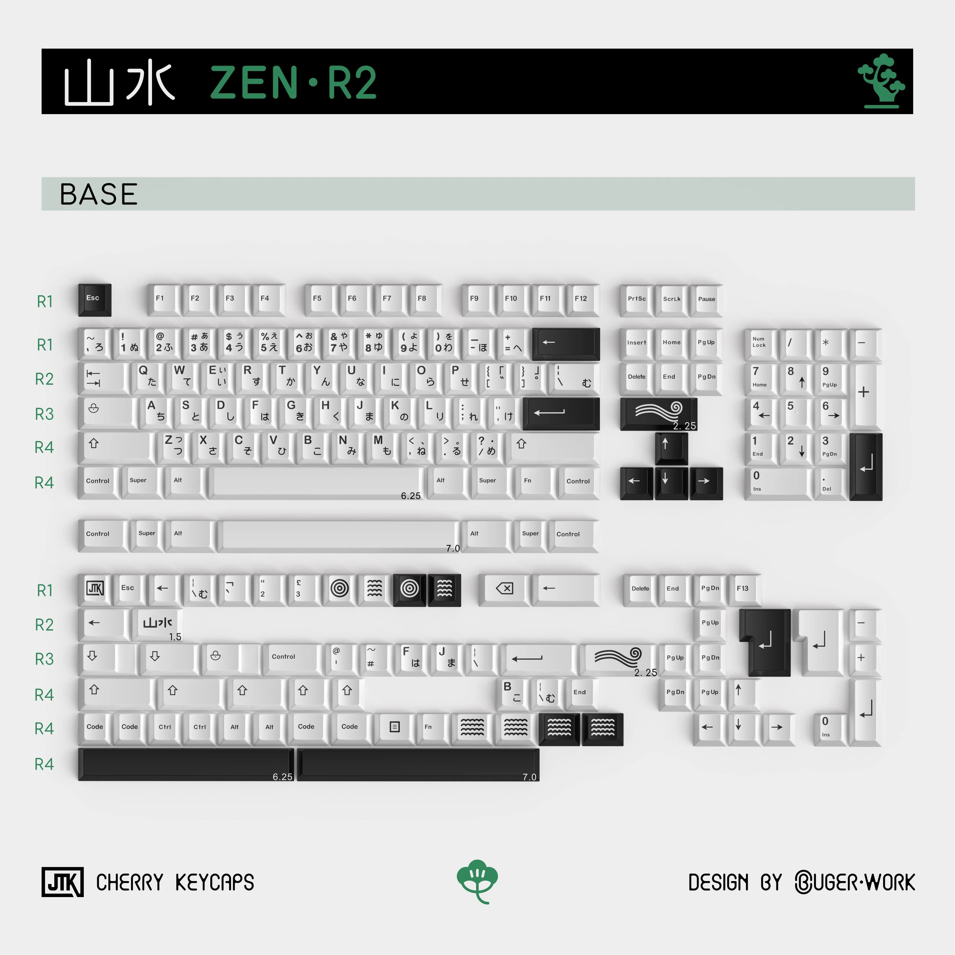 [In-stock] JTK Zen R2 Cherry Profile Doubleshot ABS Keycap Set - Image 7