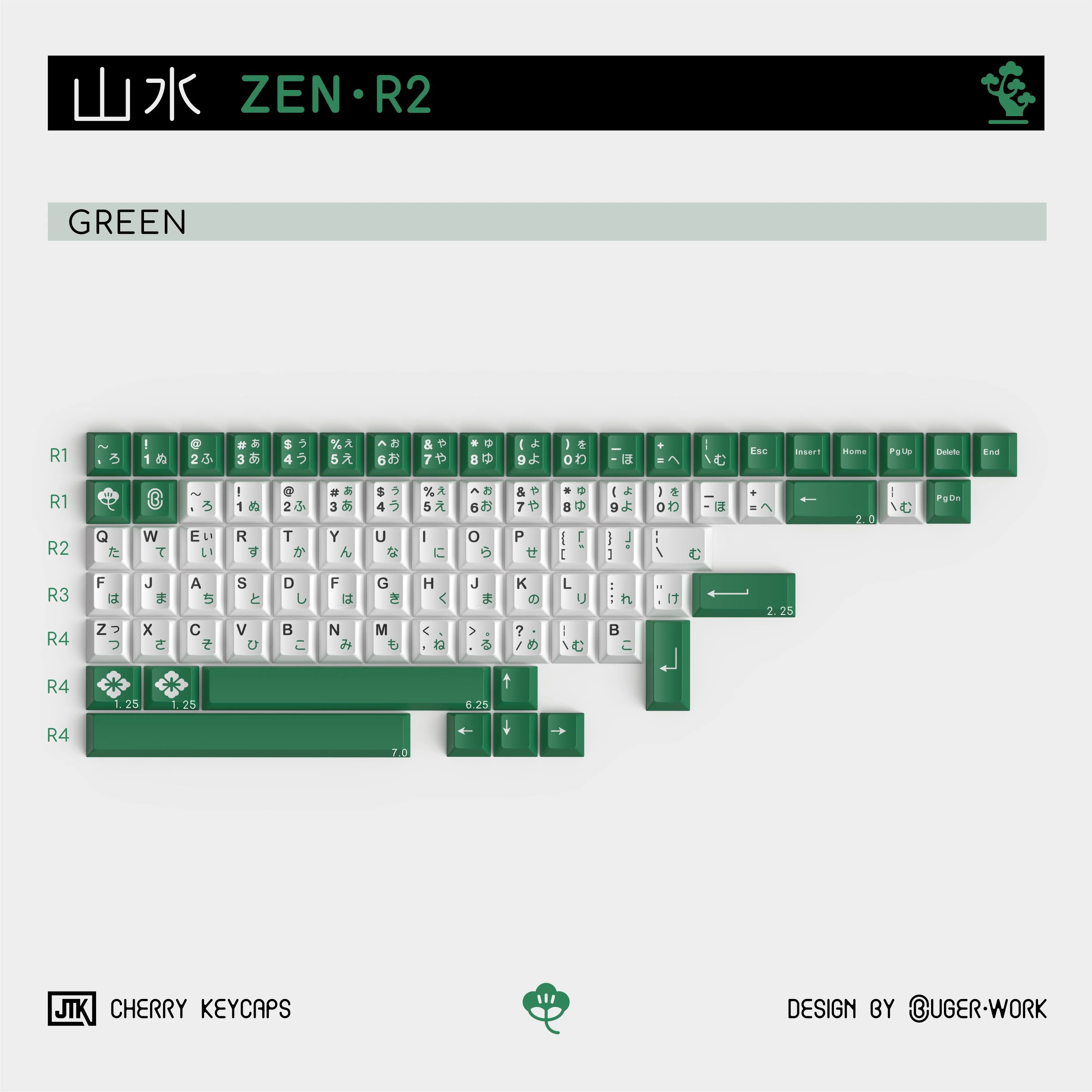[In-stock] JTK Zen R2 Cherry Profile Doubleshot ABS Keycap Set - Image 8