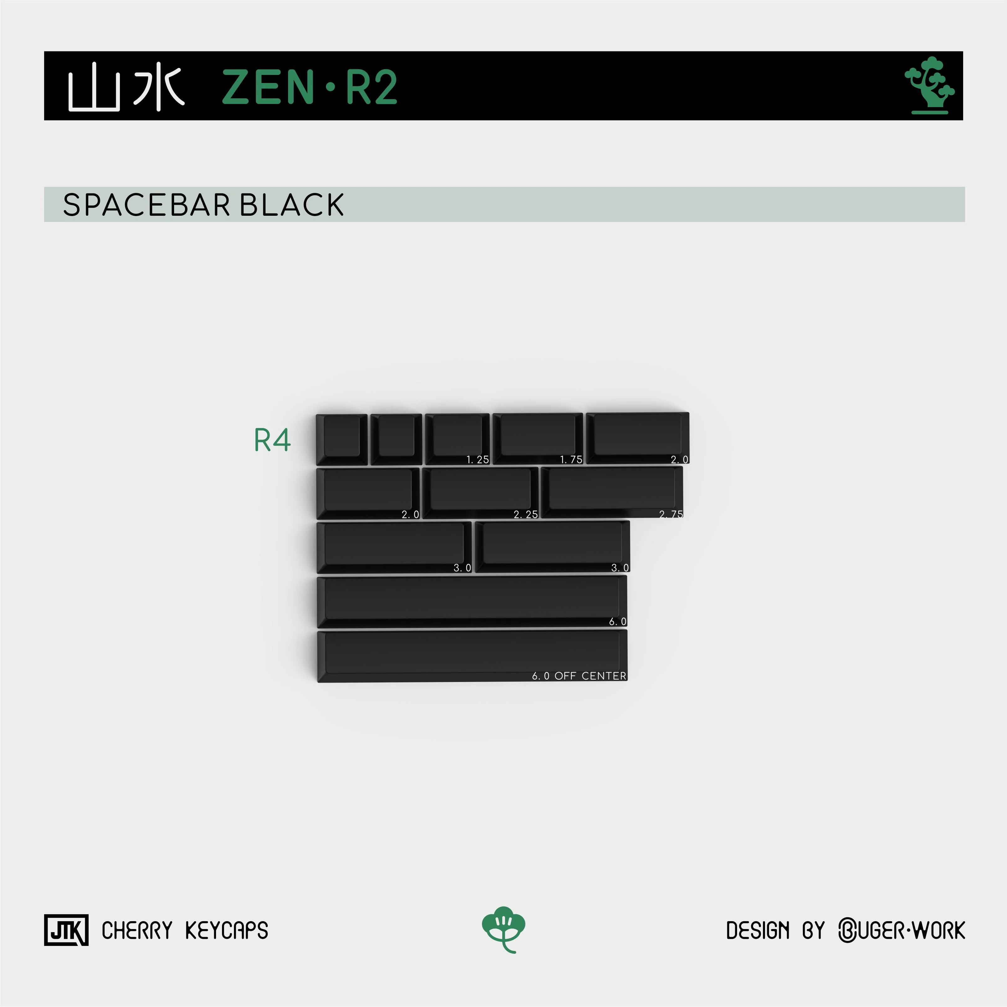 [In-stock] JTK Zen R2 Cherry Profile Doubleshot ABS Keycap Set - Image 9