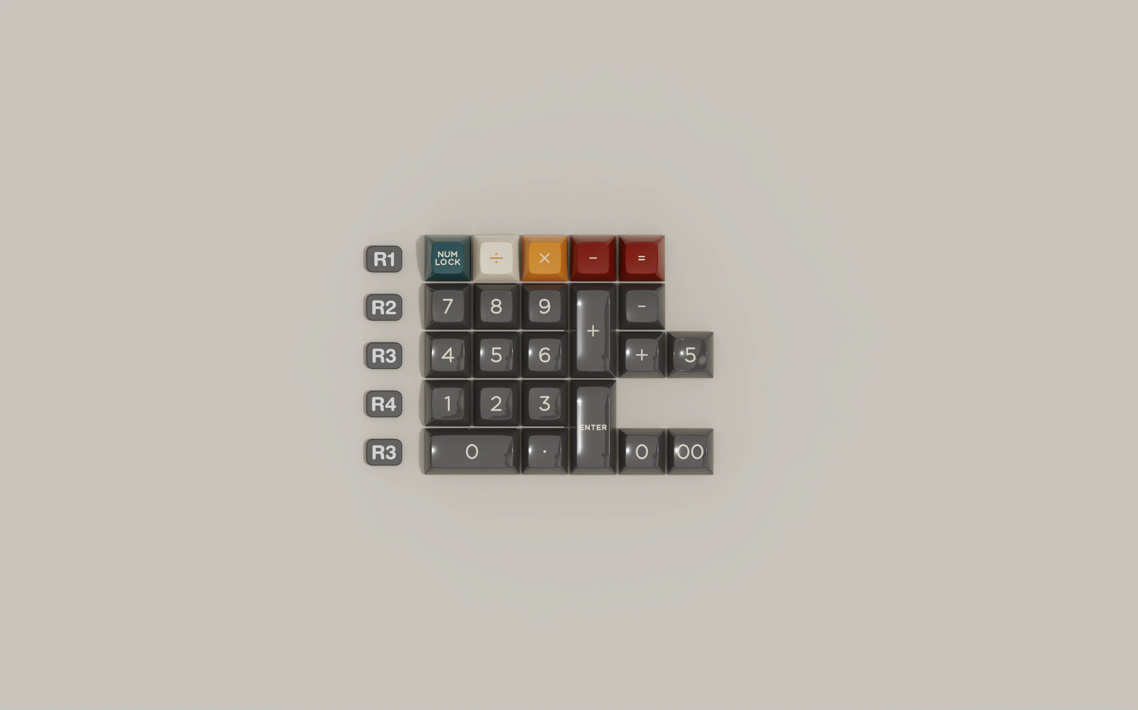 JTK HSA Eccentric ABS Doubleshot Glossy Surface Keycap Set - Image 10