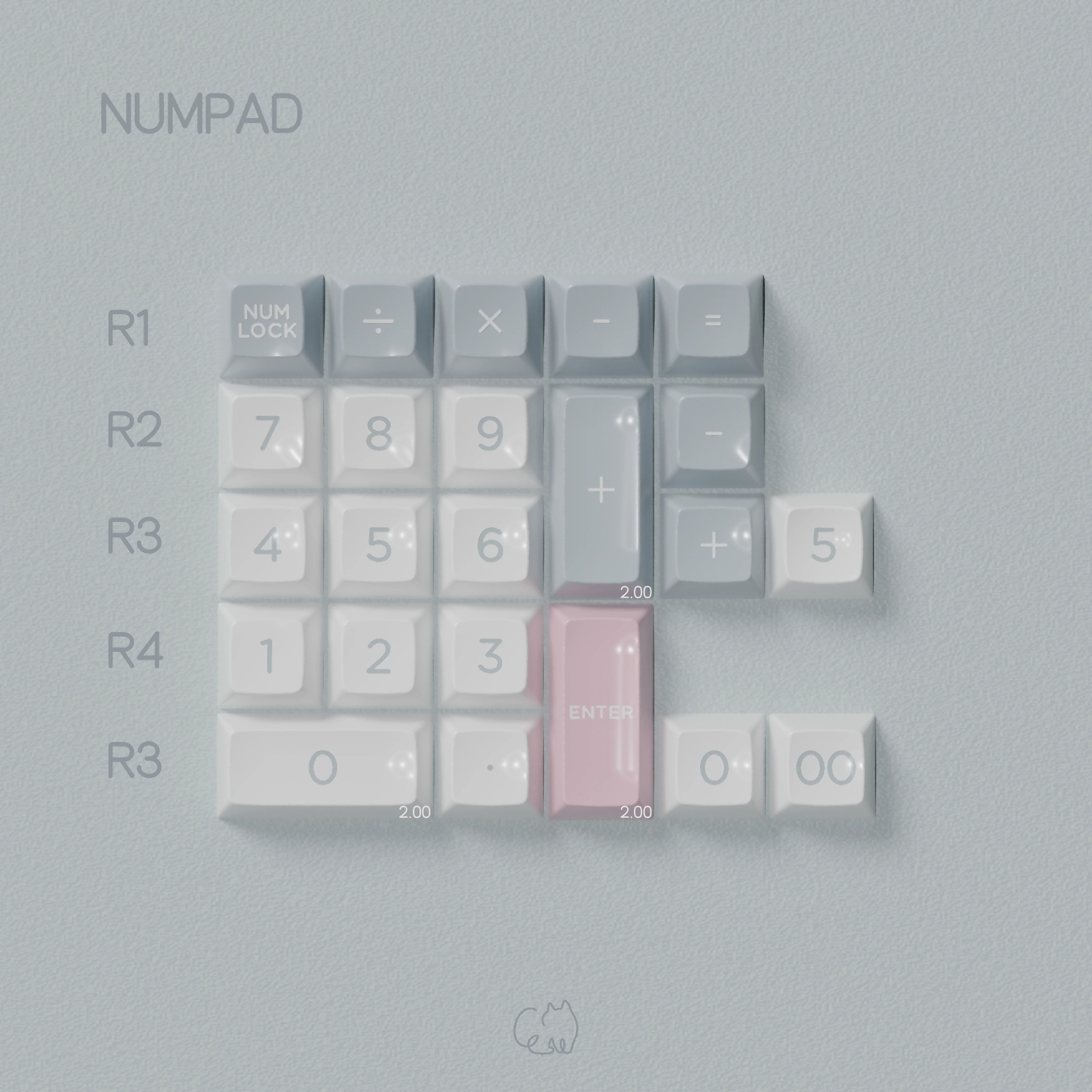 JTK HSA Snow Camping ABS Doubleshot Glossy Surface Keycap Set - Image 10
