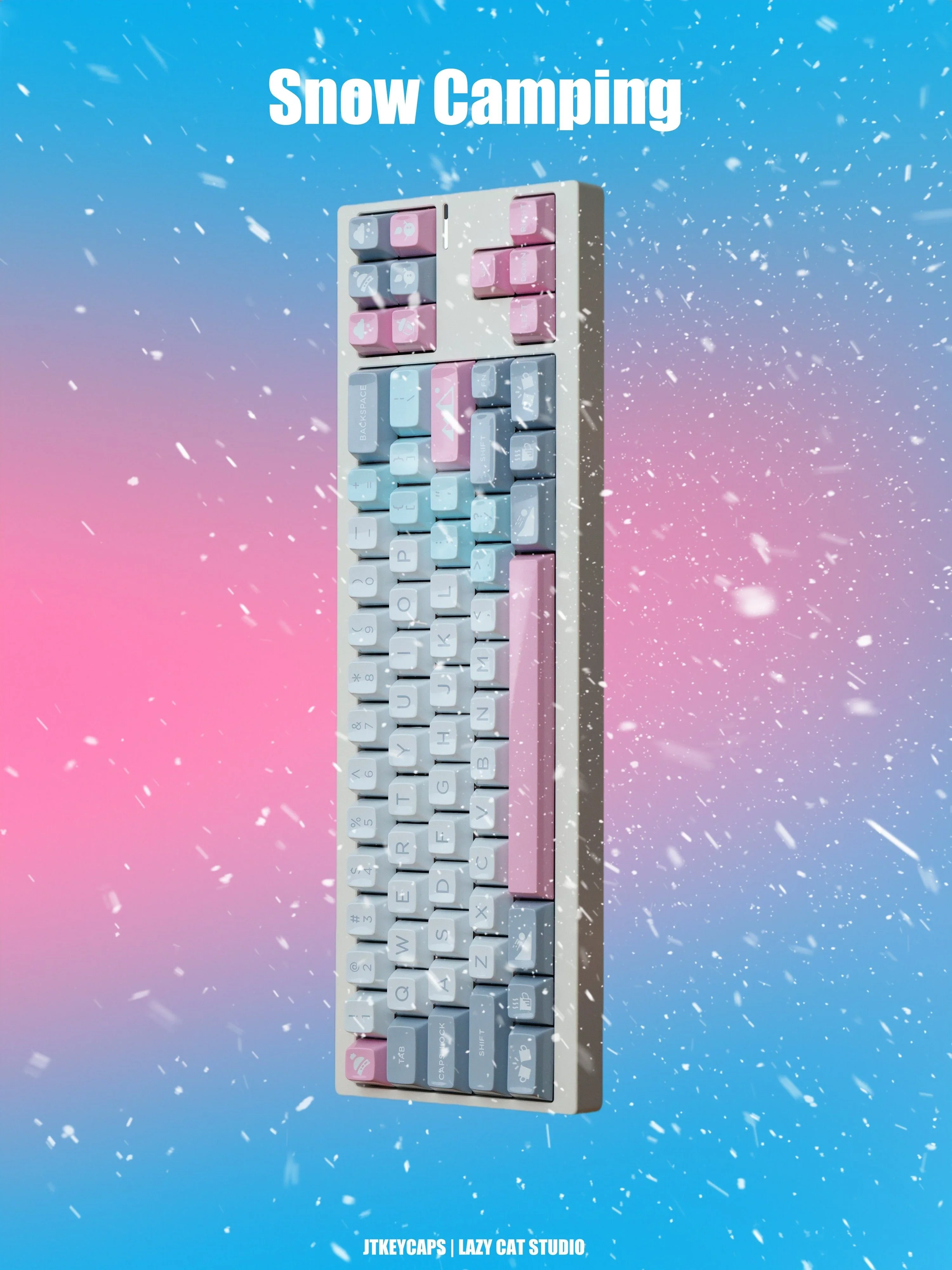 JTK HSA Snow Camping ABS Doubleshot Glossy Surface Keycap Set - Image 2