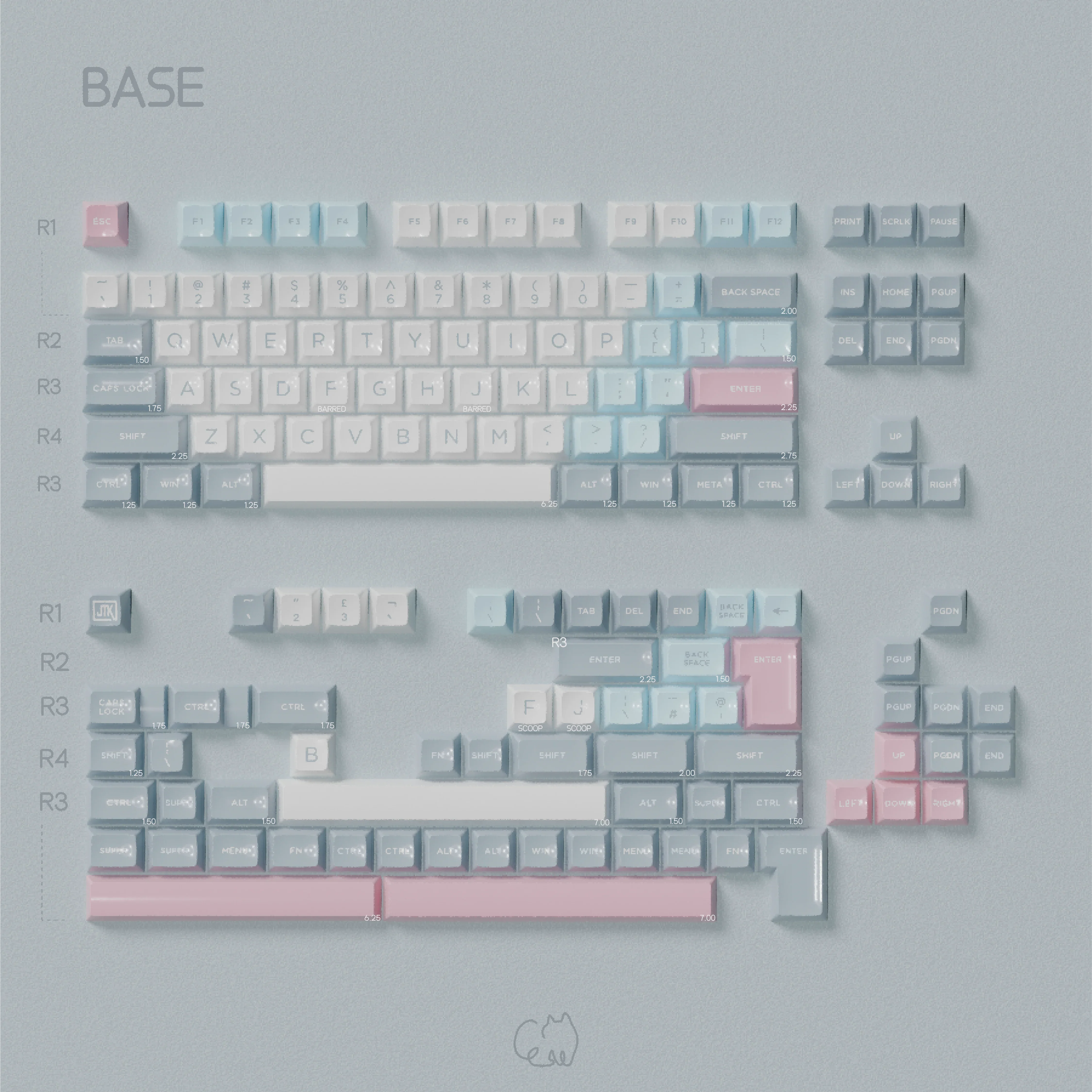 JTK HSA Snow Camping ABS Doubleshot Glossy Surface Keycap Set - Image 8