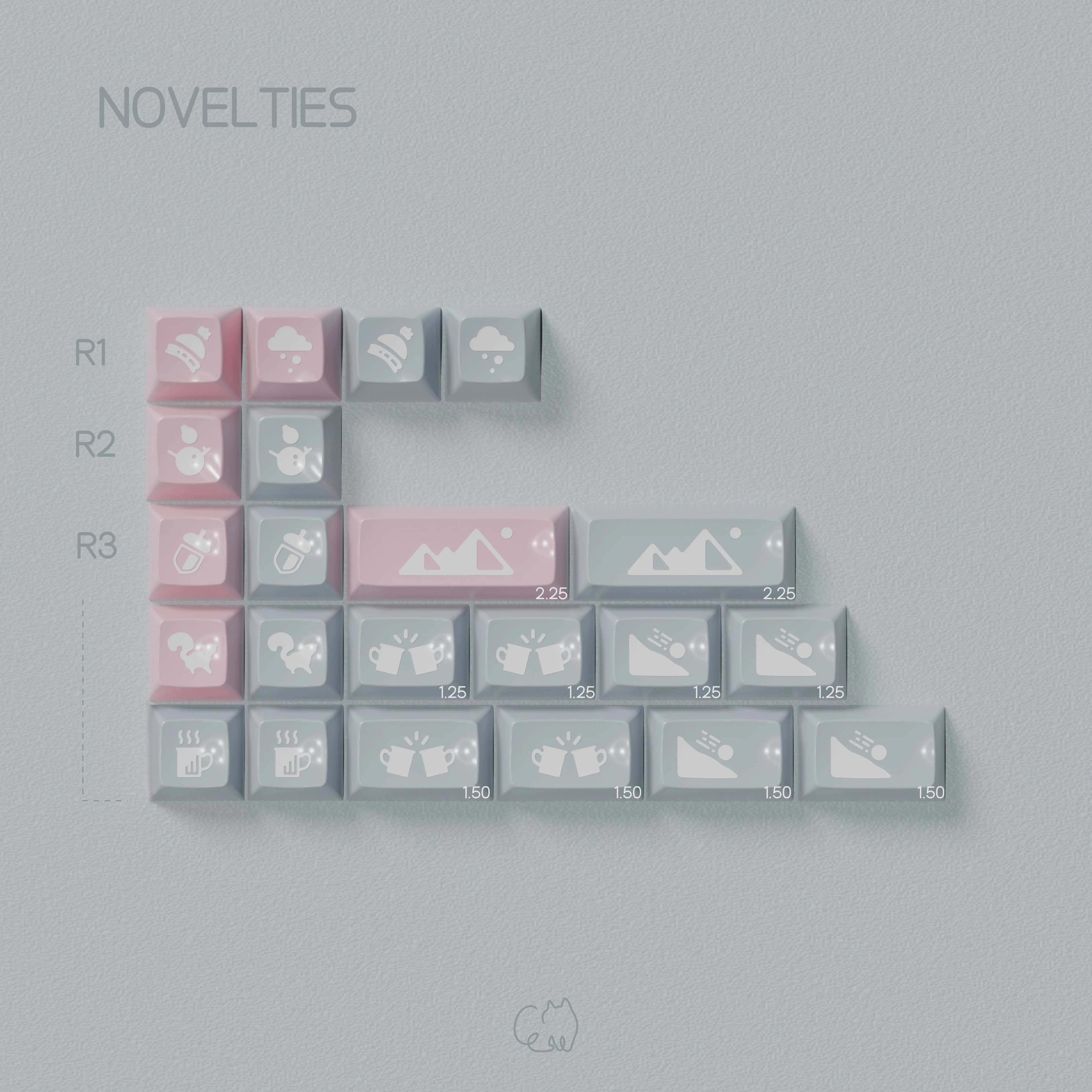 JTK HSA Snow Camping ABS Doubleshot Glossy Surface Keycap Set - Image 9