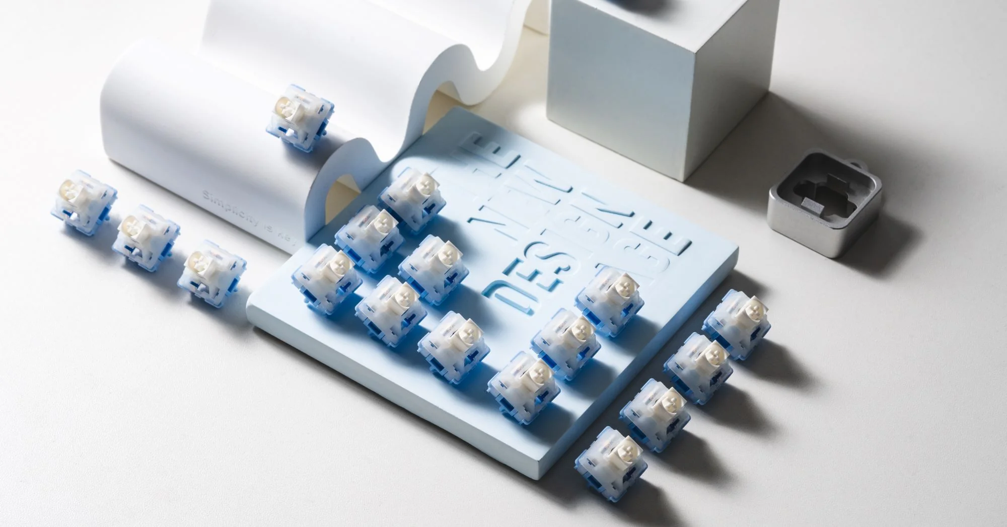 [In-stock] Ripple Switches, Linear (MX Red), Cherry MX Style, Lubed, 90pcs Pack - Image 2