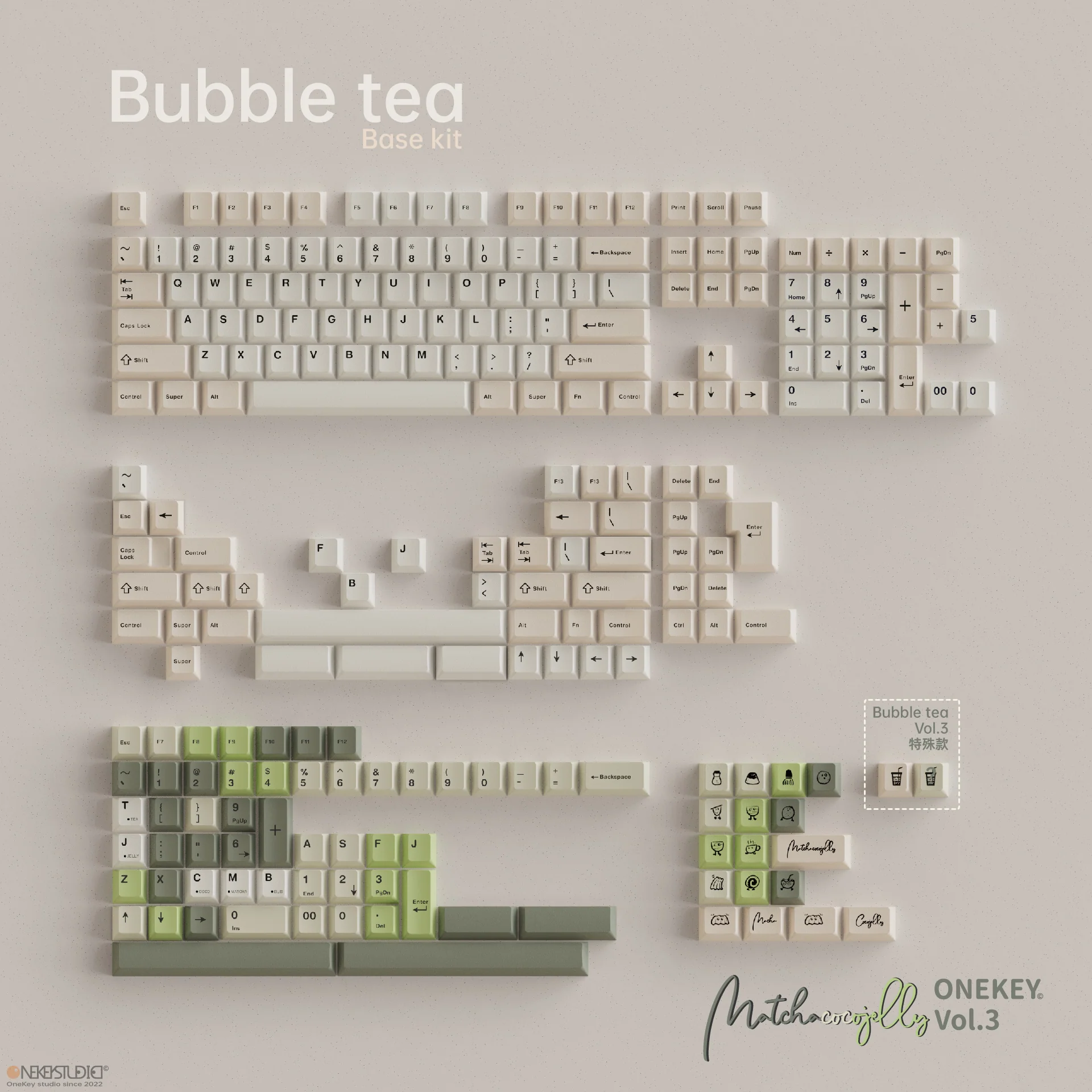 [Group Buy] Onekey Studio Bubble Tea Cherry Profile Keycaps - Image 16