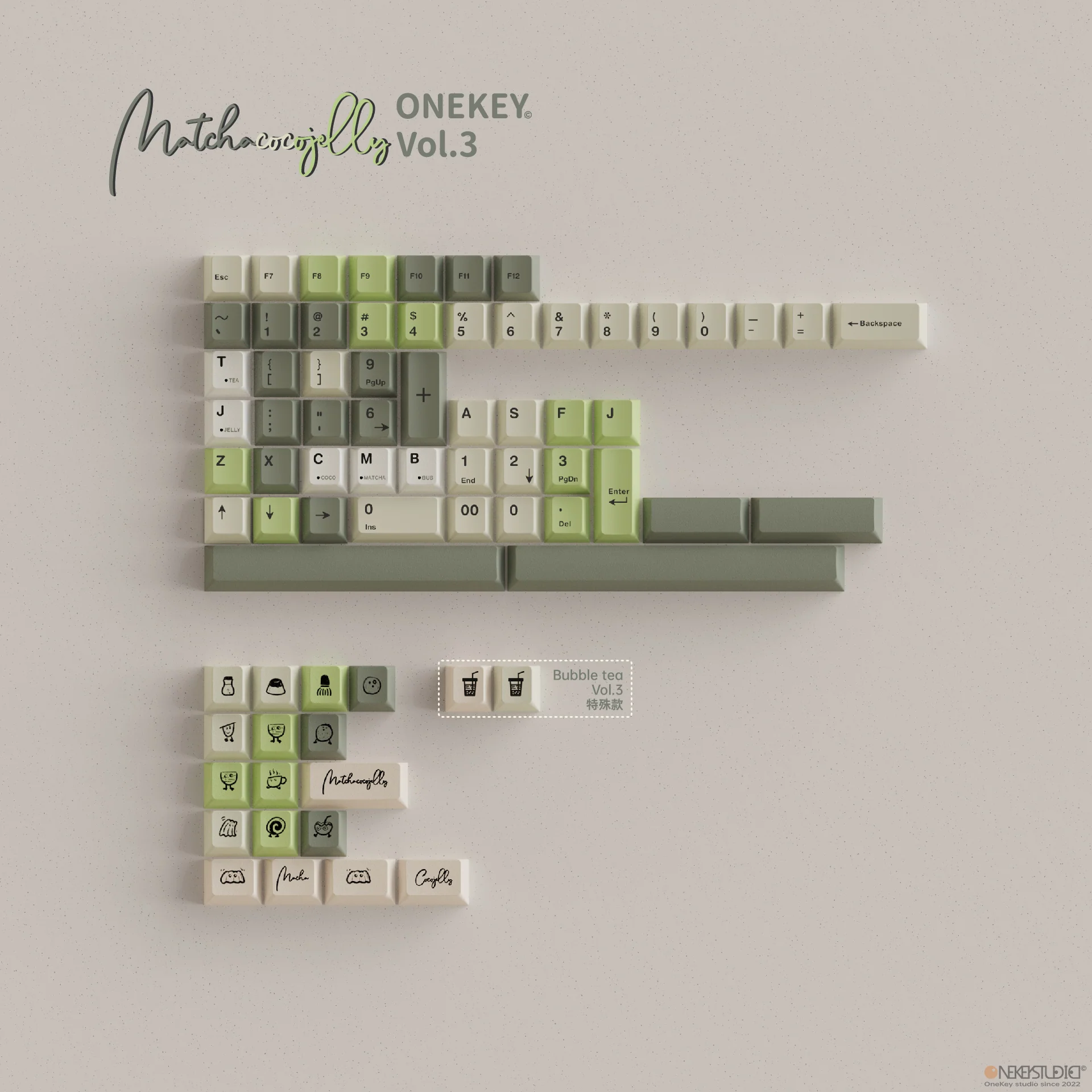 [Group Buy] Onekey Studio Bubble Tea Cherry Profile Keycaps - Image 17