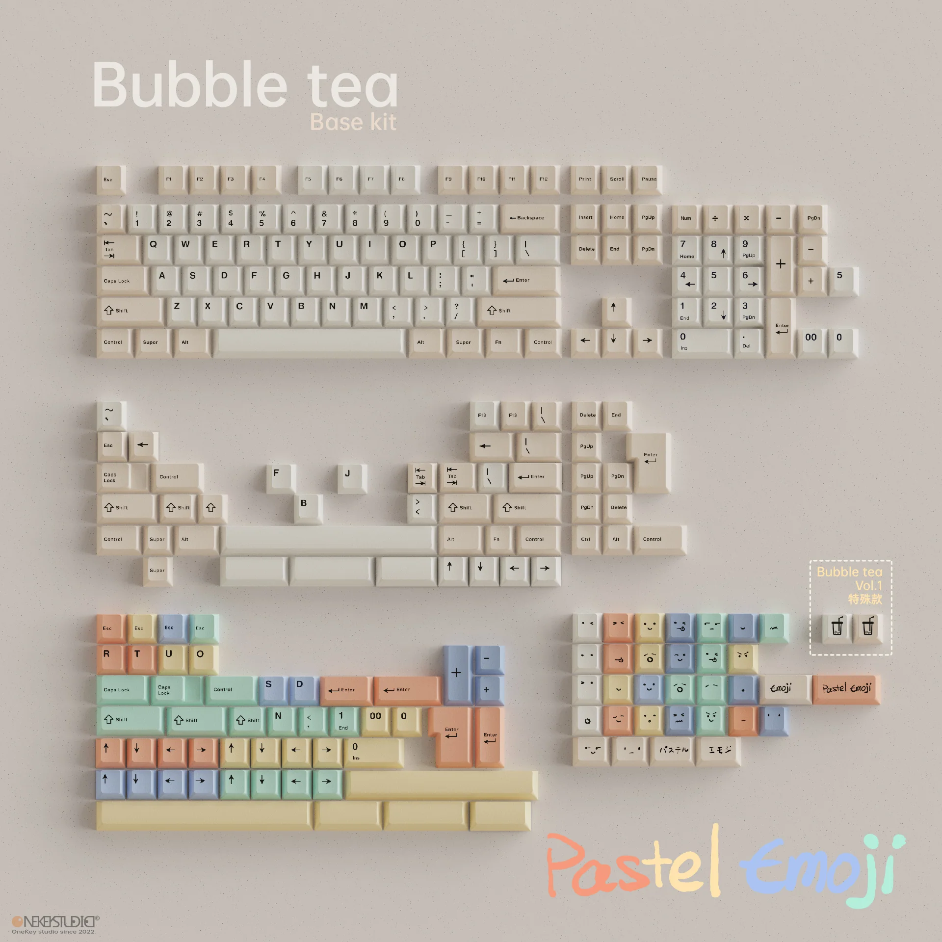 [Group Buy] Onekey Studio Bubble Tea Cherry Profile Keycaps - Image 22